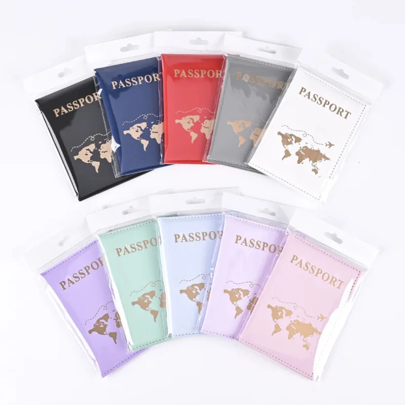 Leather Passport Cover - Sarung pelindung paspor kulit PU, dompet
