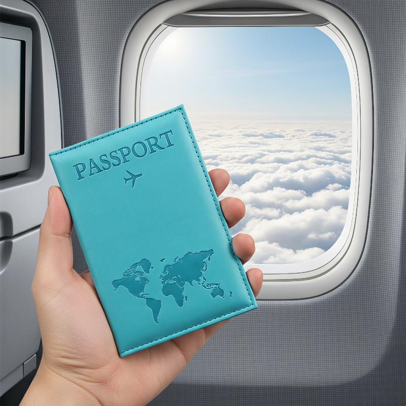 Leather Passport Cover - Dompet Paspor Kulit PU Tahan Gores,