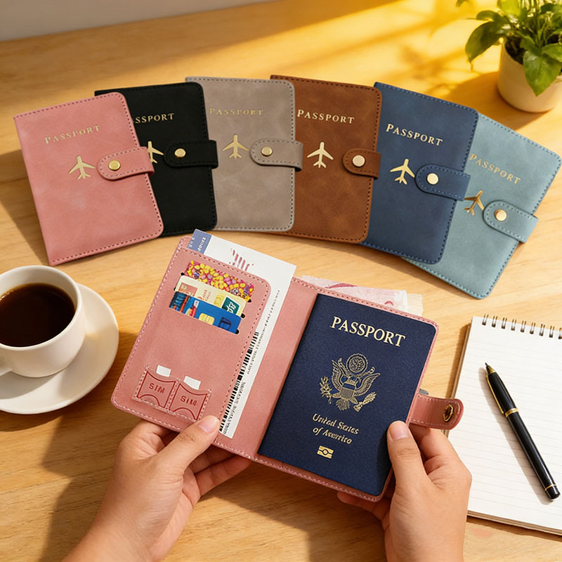 Leather Passport Cover - Dompet Kulit Penutup Paspor untuk Perlengkapan