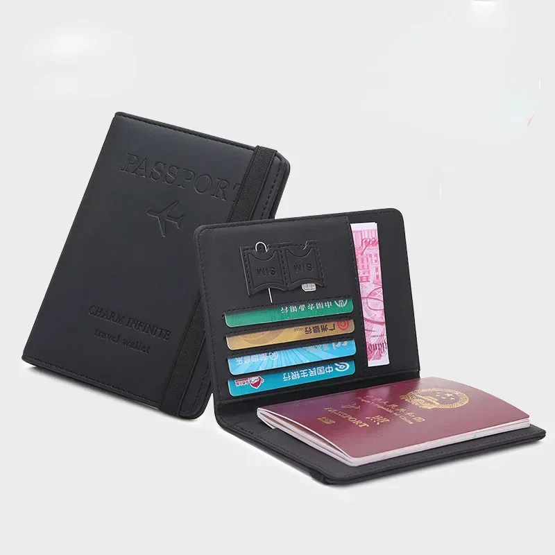 Leather Passport Cover - Tas dompet pelindung paspor Pria Wanita,