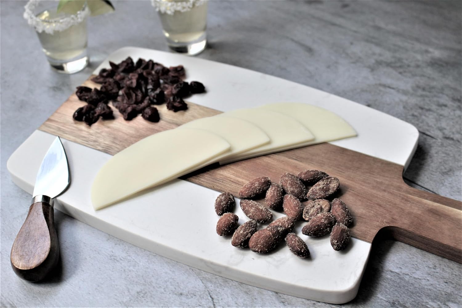 Papan Potong Marmer dan Kayu A - Marble Serving Board ulasan dan harga