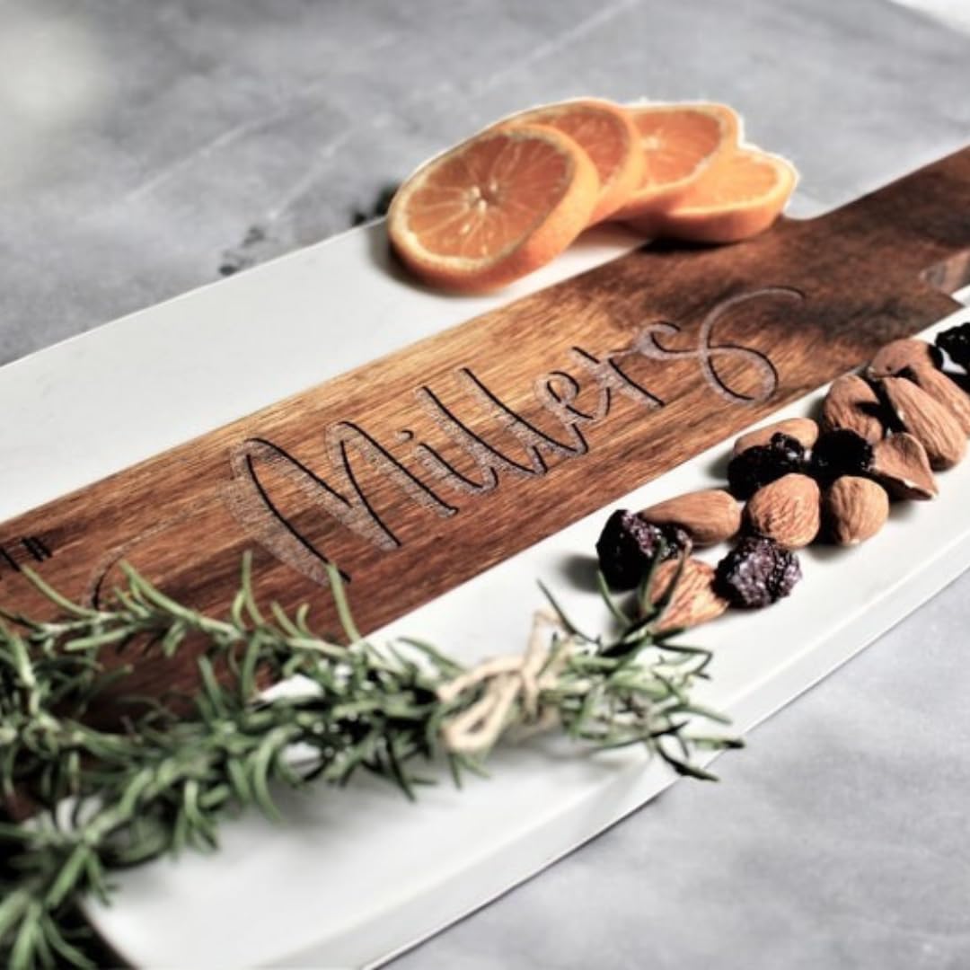 Papan Potong Marmer dan Kayu A - Marble Serving Board ulasan dan harga
