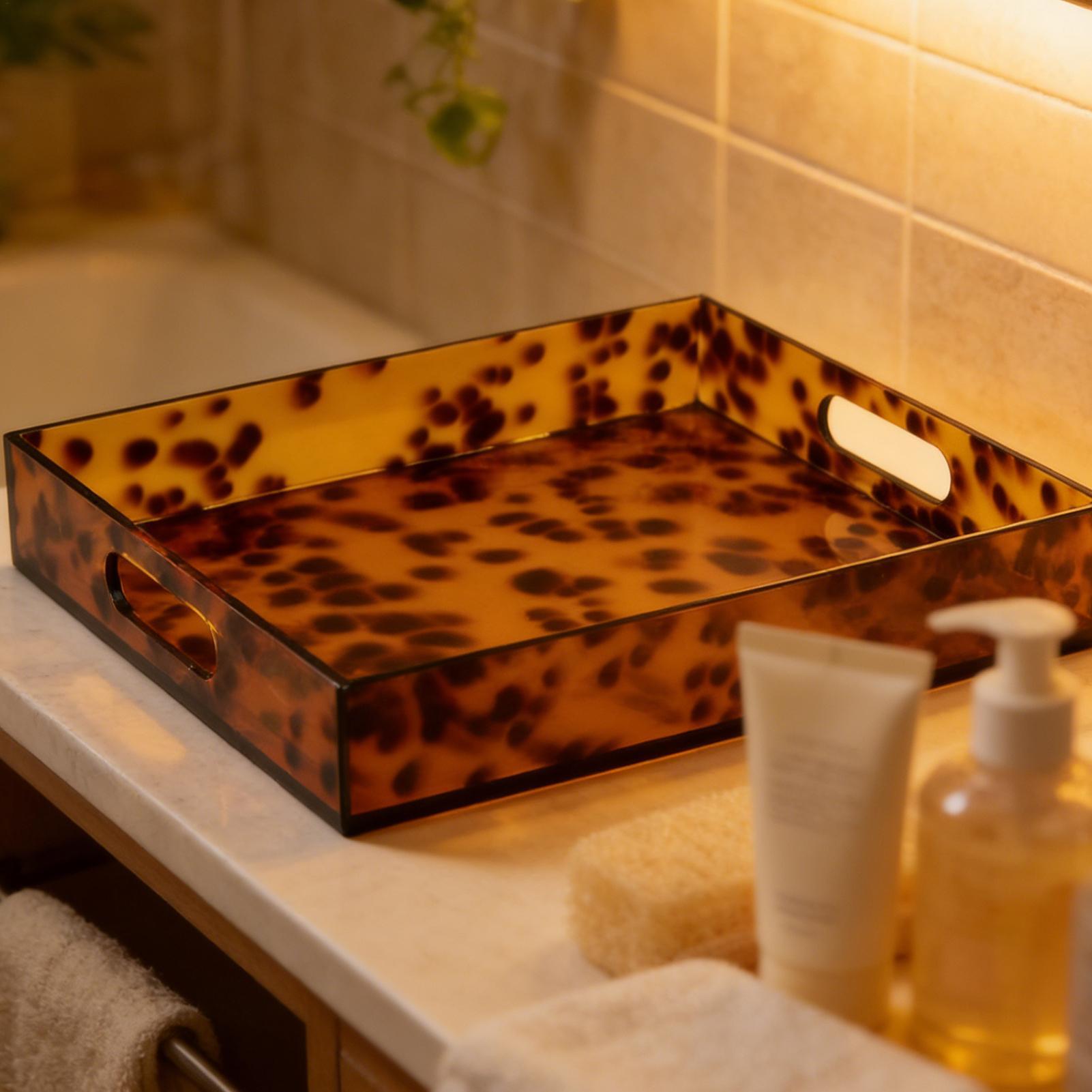 Nampan Vanity Motif Cangkang K - Marble Serving Board ulasan dan harga