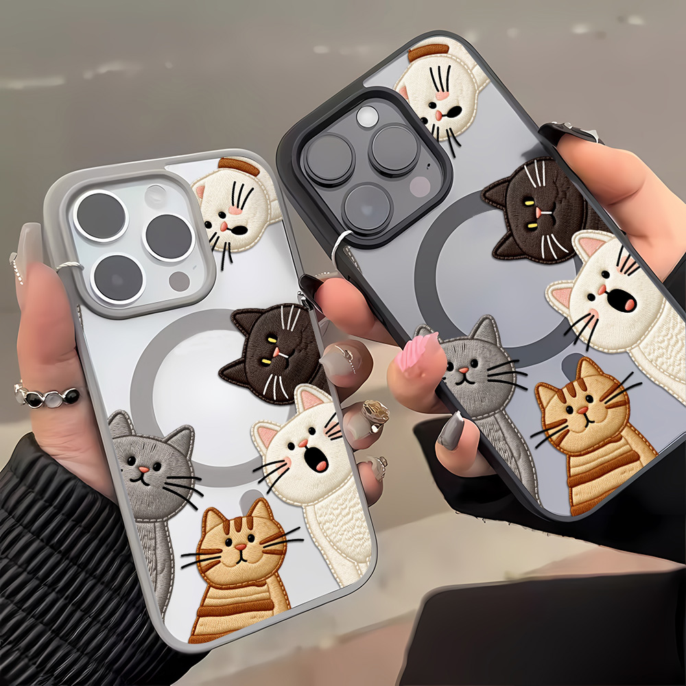 Casing HP Kucing Bordir Imitas - Apple Iphone 15 Pro Max ulasan dan harga